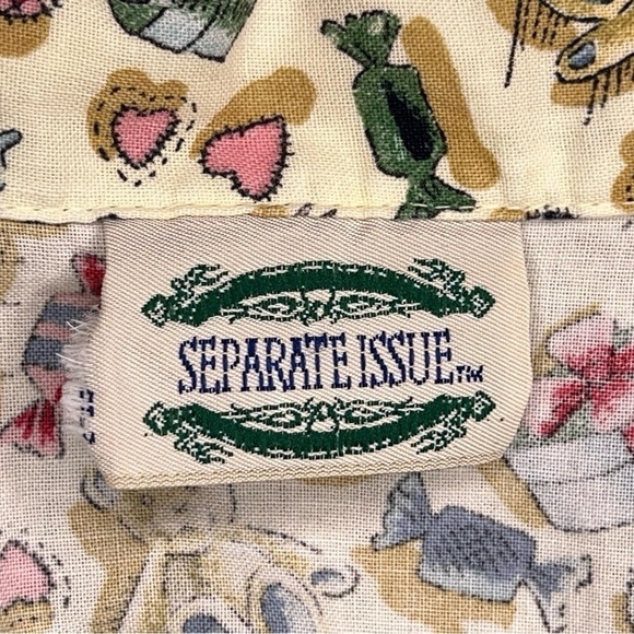 1X VINTAGE SEPARATE ISSUE TEDDY BEAR SLEEVELESS TOP GRANNYCORE - Picture 10 of 10